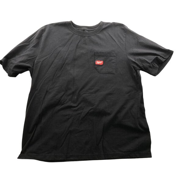 Milwaukee Mens T-Shirt Size 2X Black Short Sleeve Casual Pocket Tee Pullover - Picture 1 of 9